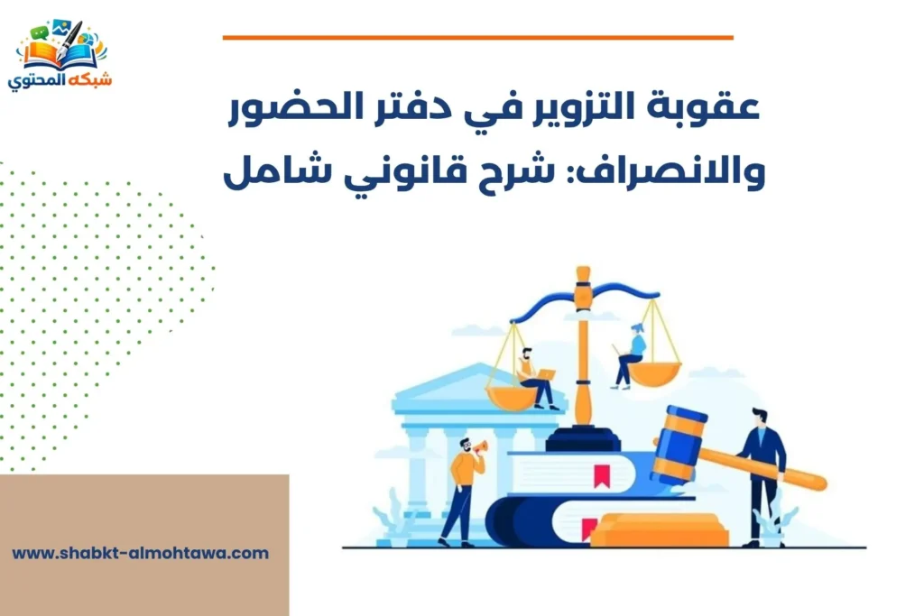 عقوبة التزوير في دفتر الحضور والانصراف